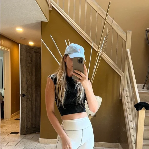 NWT Polo by Ralph Lauren Sky Blue Hat with Orange Logo - Picture 5 of 5